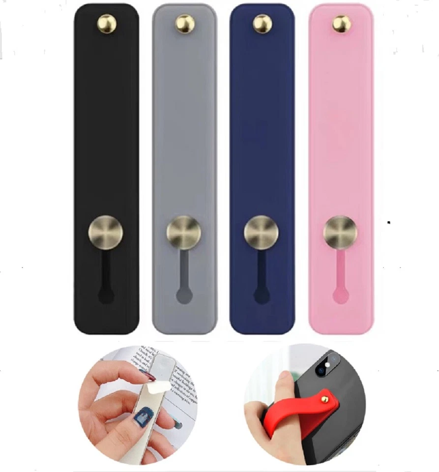 4-Pack Phone Grip Strap & Kickstand– Self-Adhesive Finger Holder for iPhone/iPad - Image 2 of 4