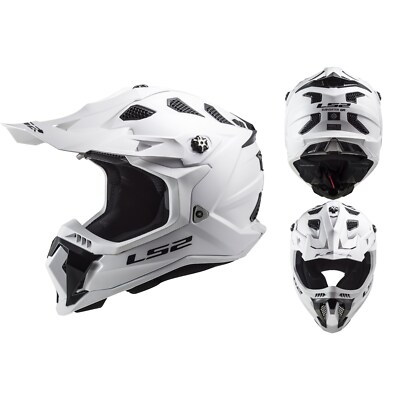 LS2 Motorrad Helm Subverter Evo II 2 White MX700 - Offroad Crosshelm