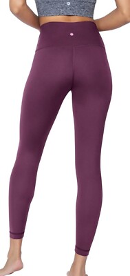 NWT Yogalicious Lux Powerlux 7/8 Ankle High Rise Legging Pomegranate Wine $78 XS
