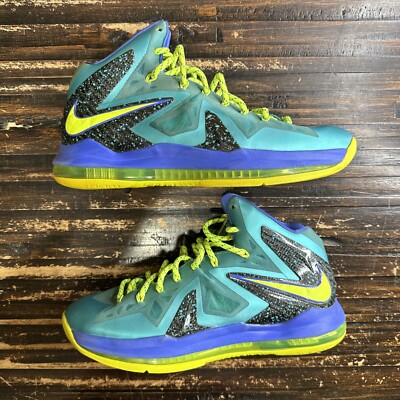 Nike Lebron 10 PS X Elite Turquoise Blue Volt Superero Pack 579827