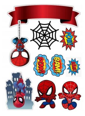 Spiderman Essbar Superhelden Hero Web Tortenaufleger Torte Geburstag + TEXT