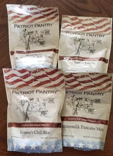 Patriot Pantry Lot of 4 Survival Emergency Food (23 servings) 4 Varieties