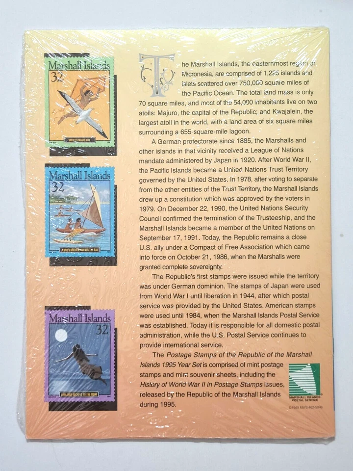 Republic of the Marshall Islands Postage stamps 1995 Year set, SEALED - Image 2 of 3