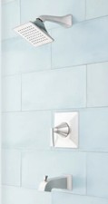 Signature Hardware 449949 Vilamonte Tub Shower Head Trim Package Brushed Nickel