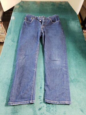 Levis 501 Jeans Size 26 Womens Blue Stretch Pant Made & Crafted Mid Rise Cropped
