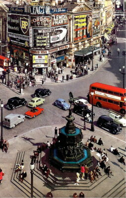 Piccadilly Circus - Posted 1967 - John Hinde
