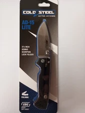 Cold Steel AD-15 Lite 58SQLZ Scorpion Lock Folding Knife Black NIP AUS-10A steel