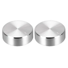 2pcs Potentiometer Knob Silver Tone Smooth Surface 30mmx10mm Volume Control Knob