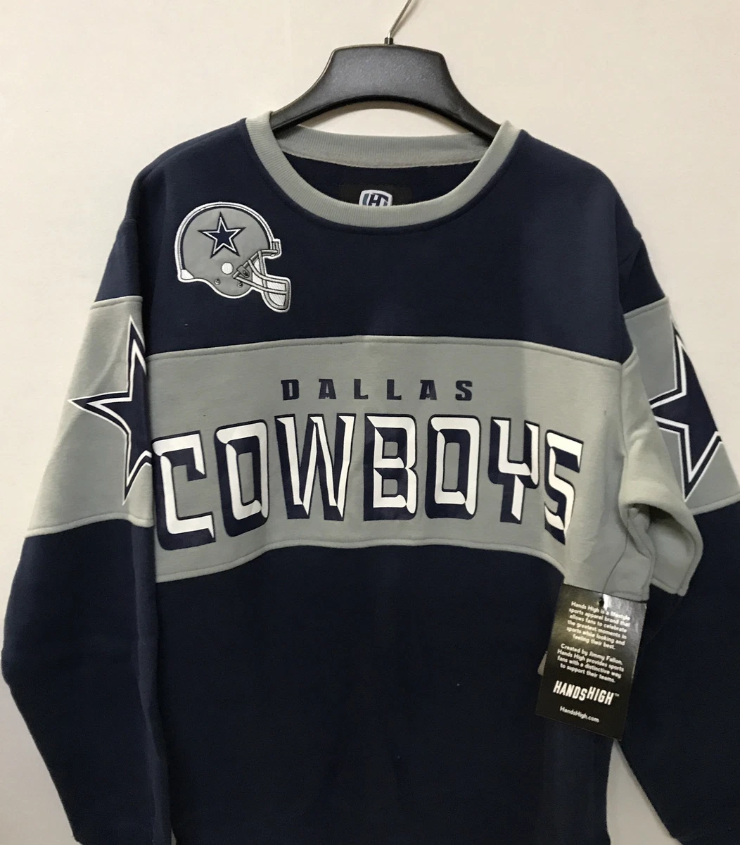 Dallas Cowboys Men's Navy/Gray NFL Wildcat Crewneck Sweatshirt, 4XL