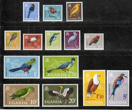 Uganda 87-100, Bird Stamps