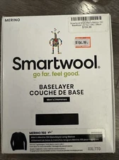 Brand New Smartwool Thermal Merino Base Layer Black Shirt Long Sleeve Men’s XXL