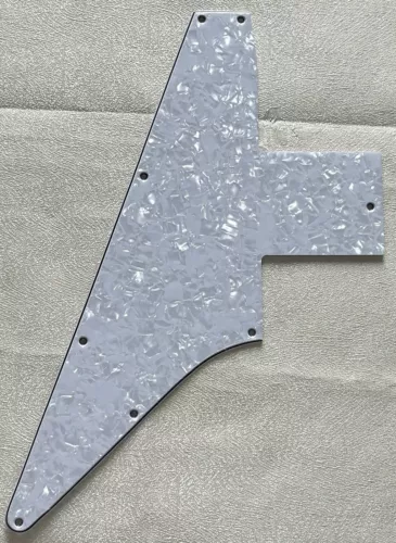 Custom For Gibson 76 Explorer Re-Issue Blank Style Guitar Pickguard White Pearl