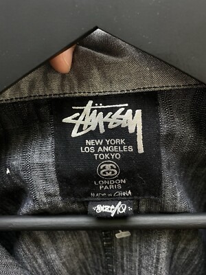 Stussy Vintage Denim Cotton Mini Dress Grey Womens Size M Streetwear | eBay