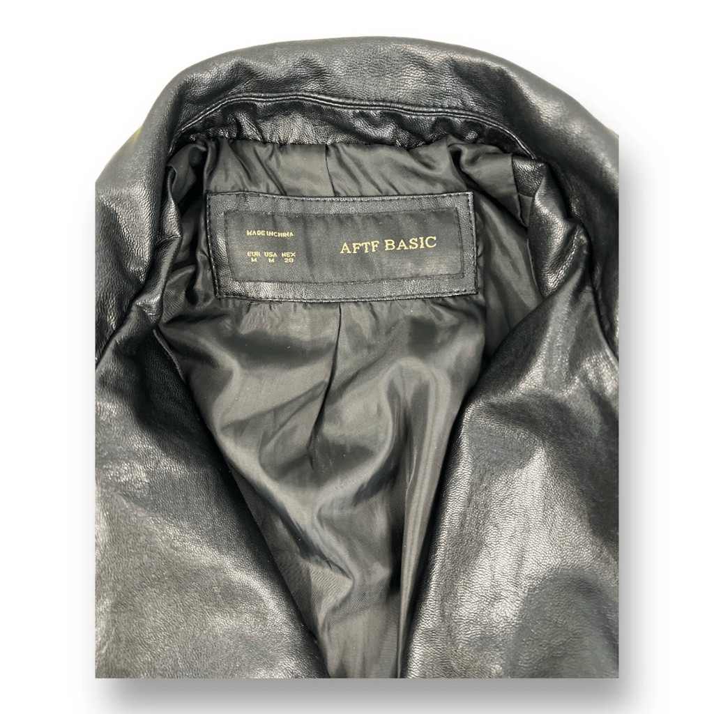 AFTF Basic Leather Jacket Size Medium - image 2