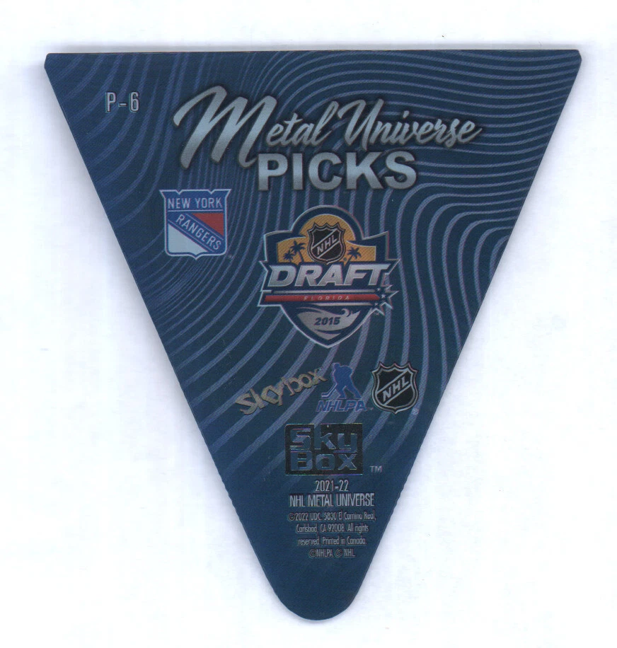 2021-22 UD Skybox Metal Universe Picks Acetate #P-6 Artemi Panarin - Image 2 of 2