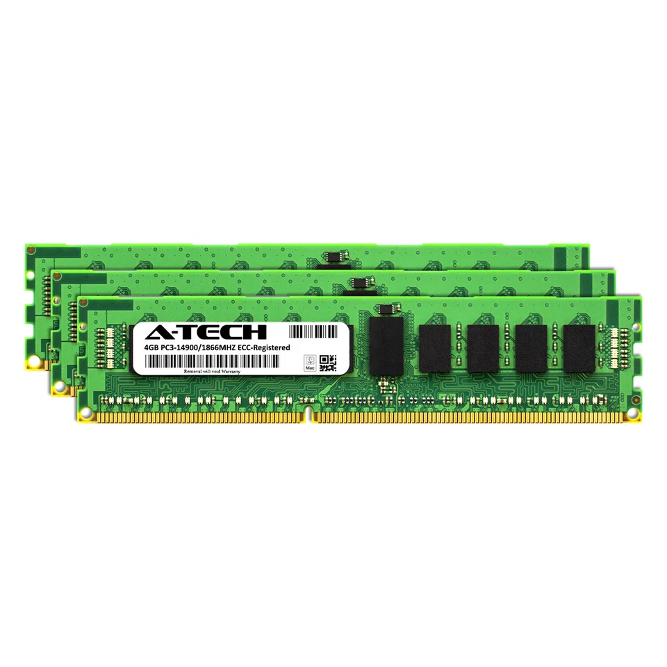 12GB KIT 3X 4GB PC3-14900 1866 MHZ ECC REGISTERED A1481 APPLE Mac Pro MEMORY RAM - Image 2 of 4