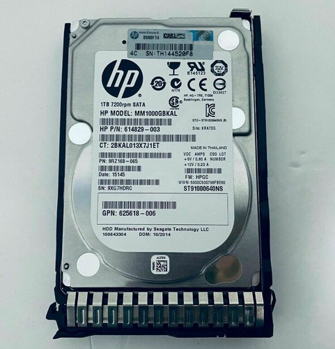 Fit 655710-B21 HP 1TB 7.2K 6G MDL SFF SATA SC HDD 656108-001 - Photo 3/3