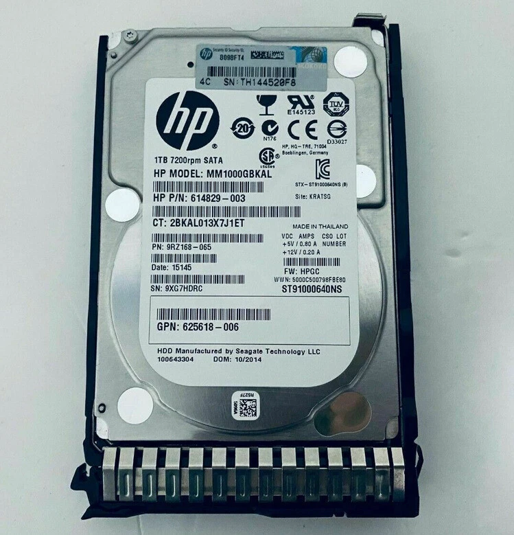 Fit 655710-B21 HP 1TB 7.2K 6G MDL SFF SATA SC HDD 656108-001 - Image 3 of 3