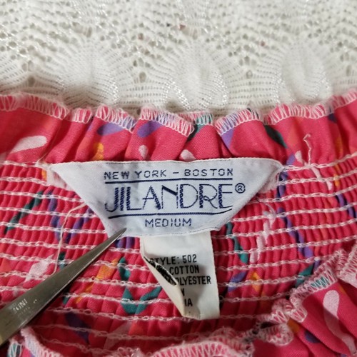 Vintage Jilandre Kaftan Hauskleid Koralle Gr. M Muumuu Lounge Chore Dress - Bild 10 von 11