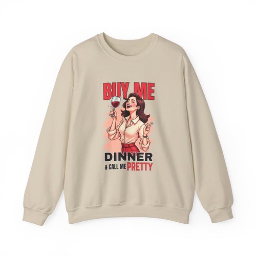 Weinliebhaber Sweatshirt mit Rundhalsausschnitt, Call Me Pretty Girl, Sweatshirt, Unisex Sweatshirt - Bild 11 von 20