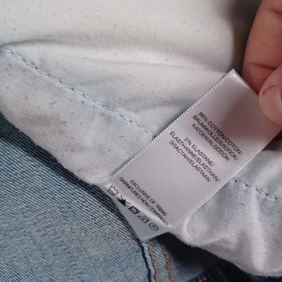 Chaqueta vaquera plateada para mujer talla grande Trucker Strech Foto 4 de 4