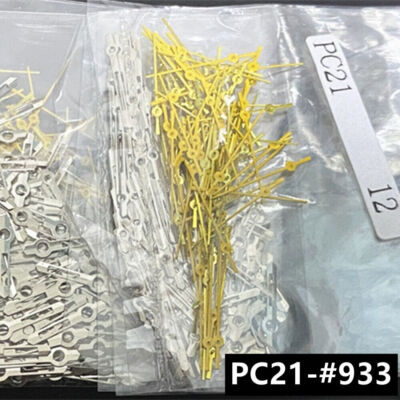 100 Sets 12mm Yellow&Silver Hands Watch Hands for Epson PC21 Quartz Movement