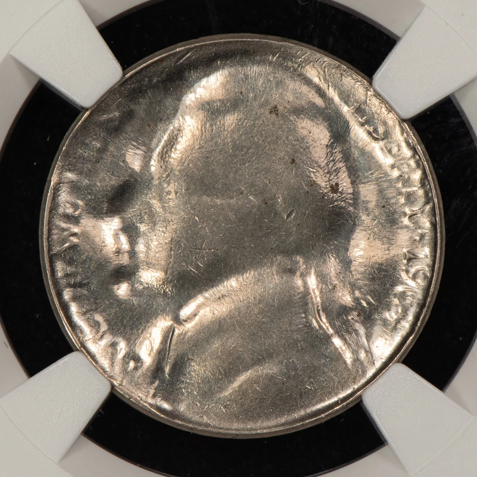 1964-D Jefferson Nickel Mint Error Struck Through Capped Die - NGC MS 63 - B4094 - Image 3 of 4
