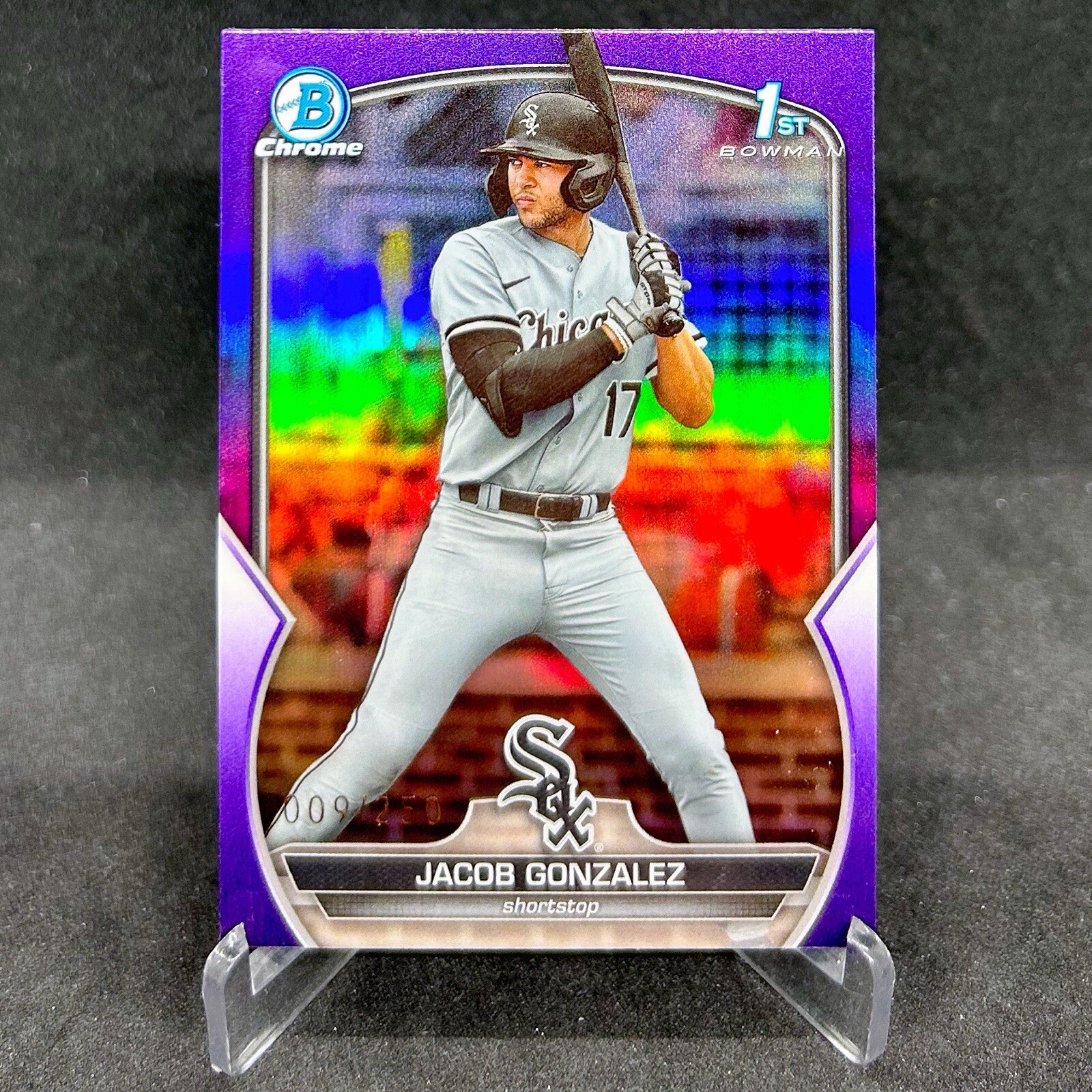 2023 Bowman Chrome Draft Jacob Gonzalez Purple Refractor /250 1st RC #BDC-167