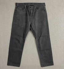 Levis 501 Straight Fit Jeans Mens 36x32 Gray Wash Denim Slim Pant Button Fly
