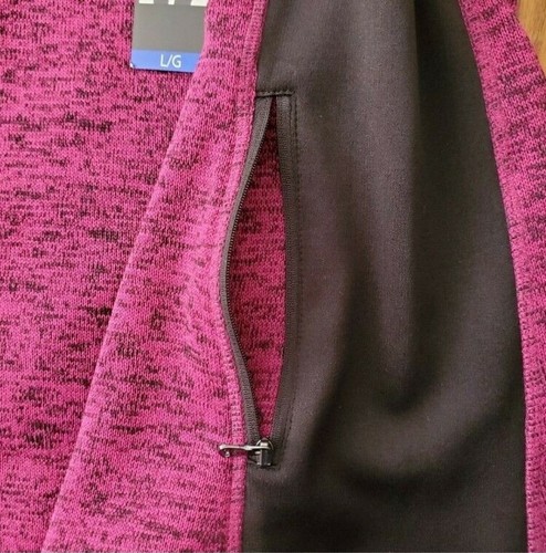 Marc New York Andrew Marc Jacket Womens Plum Large Athletic Jersey Zip - Picture 7 of 12