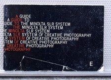 Minolta SLR System Operating Instructions Illustrated