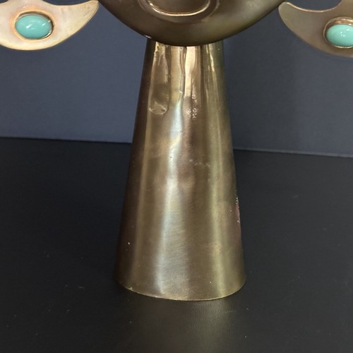 Joaqun Taller Tinta Ecuador "Inspired" MCM Sculpture Turquoise Eyes 8.25in - Picture 3 of 12