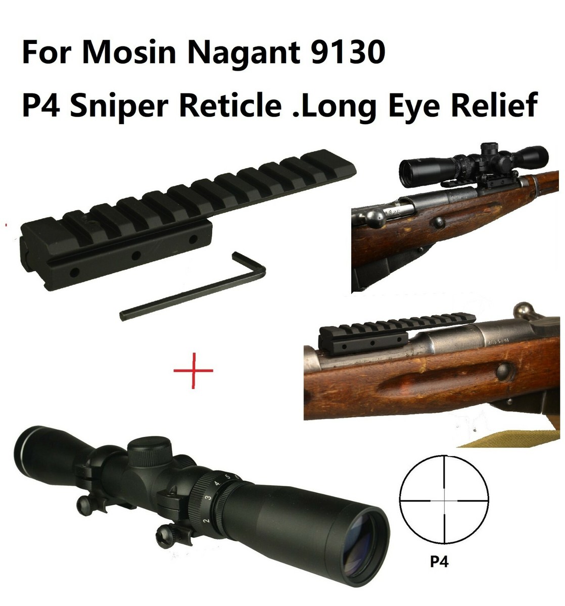 2-7X32 Long Eye Relief Scout Scope With Low Profile Mosin
