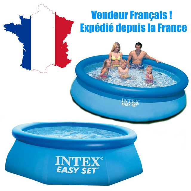 Piscine Hors Sol Ronde Autoportante Intex Easy Set Jardin