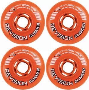 Revision Wheels Inline Roller Hockey Clinger 80mm 74A 4-Pack with Bones Bearings