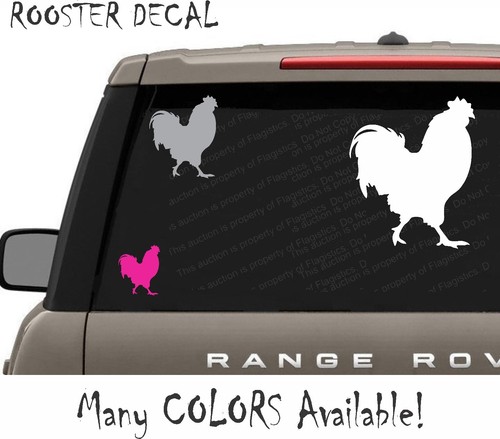 Rooster Silhouette Vinyl Decal Sticker Animal Farm Country Life Cock Window Yeti - Picture 2 of 10