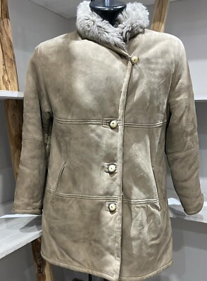 Vipa Shearling Schafleder Gebraucht Pre-owned Frau Gr. 42 Beige XYM705L