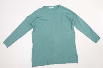 Melody Damen Pullover grün U-Boot-Ausschnitt Acrylmischung Größe S