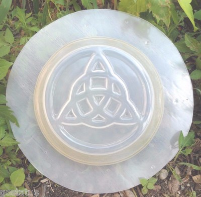 Triquetra plaque casting mold plaster cement resin wax mould 4'' x 1/2''