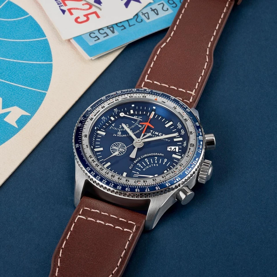 Timex x Pan Am Fly Back Chronograph Aviation Special Edition Watch TW2W97200 - image 2 of 4
