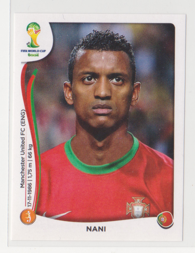 2014 Panini FIFA World Cup Brazil Album Stickers Nani #521