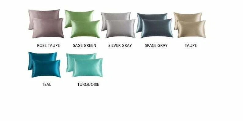 All Sizes, All colors Satin Pillowcase (2 Pack) for Hair Skin Silk Pillow Case - Image 2 of 2