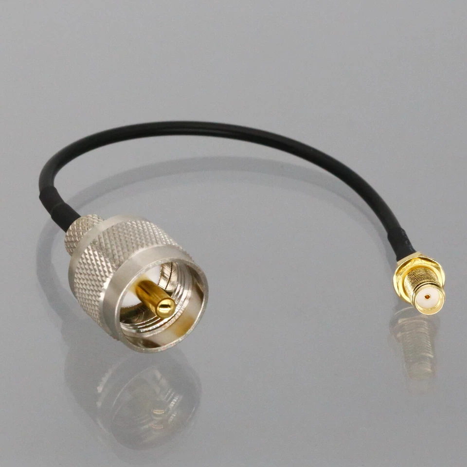 SMA Female Bulkhead to PL259 UHF Male RF Coaxial Cable For Antenna Radio 0.5~15' - Image 4 of 4