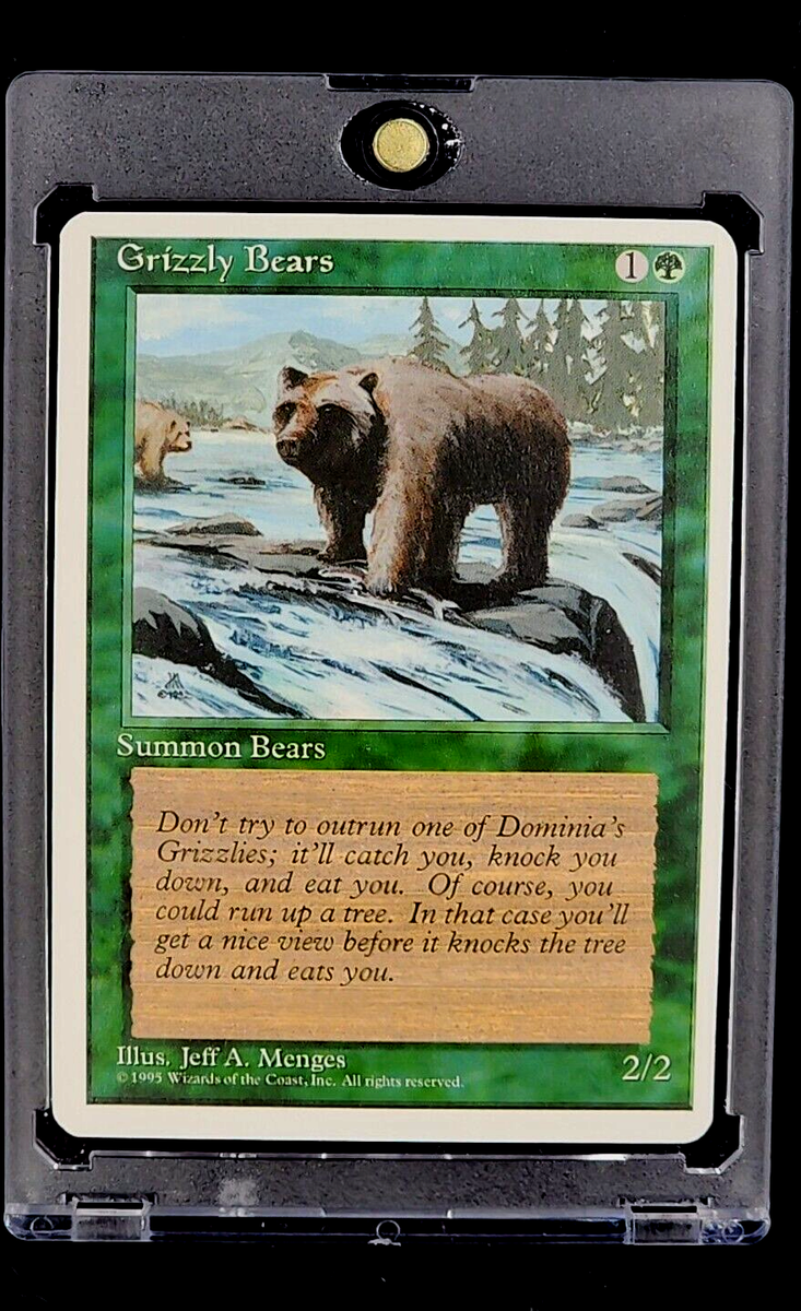 1995 MtG Magic The Gathering Fourth Core 4th Edition Grizzly Bears
