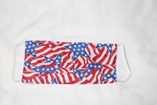Handmade washable face mask - Stars and Stripes Glitter double layer  
