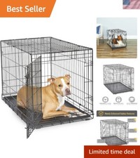 Enhanced Security Dog Crate for Intermediate Breeds - 36-Inch Single Door