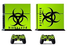 Biohazard 253 Vinly Skin Sticker Sony PS4 PlayStation 4 and 2 controller skins