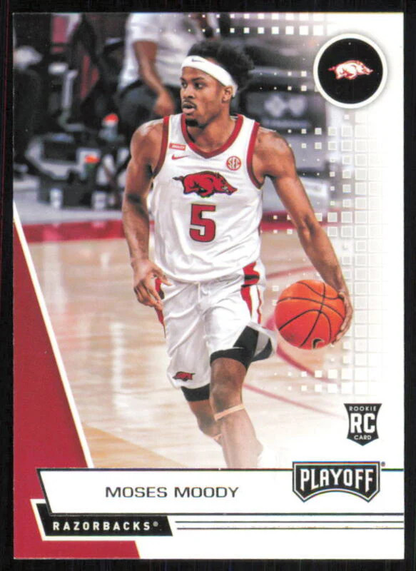 2021 PANINI CHRONICLES DRAFT MOSES MOODY 362 MINT PLAYOFF RC ARKANSAS RAZORBACKS