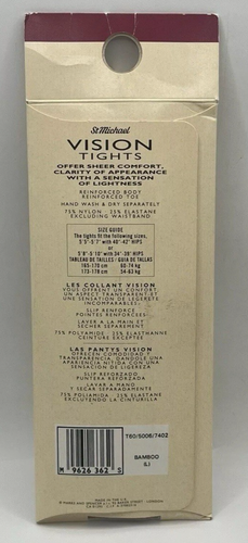 Vintage Tights Size Large, Colour Bamboo, Reinforced Body & Toe, M&S - Picture 2 of 8