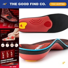 High Arch Support Insoles for Plantar Fasciitis Relief - Heavy Duty Orthotic Ins